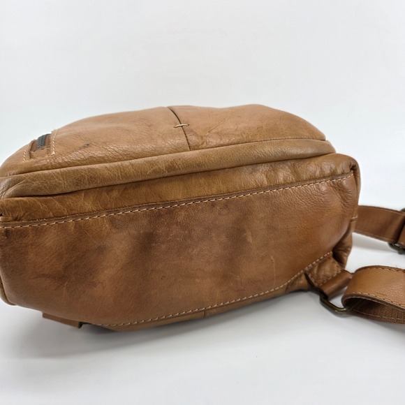 American Leather Co Cleveland Backpack Mini Tan Latte Brandy Whipstitch Bag Boho main image 10